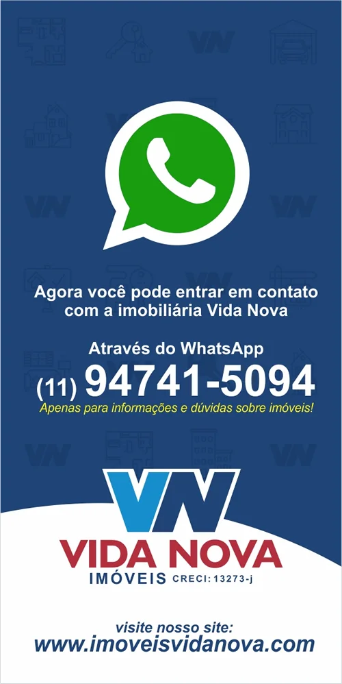 Fale com a Vida Nova Imóveis pelo WhatsApp: (11) 94741-5094